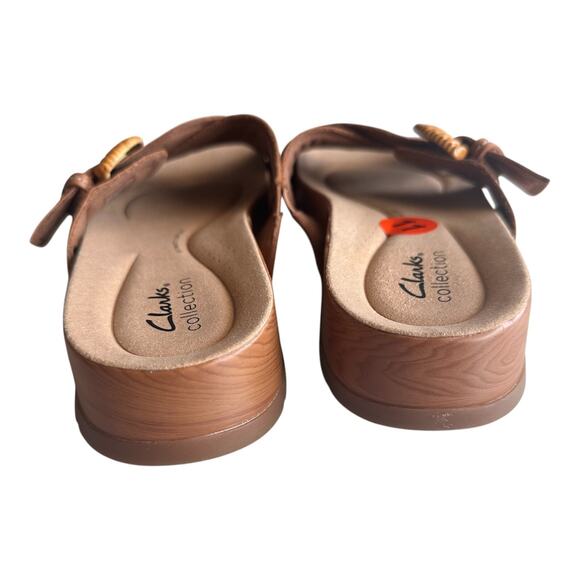 Clarks‎ Collection Reileigh Bay Woman's Sandals Cinnamont Leathear Size 11 - Picture 5 of 8